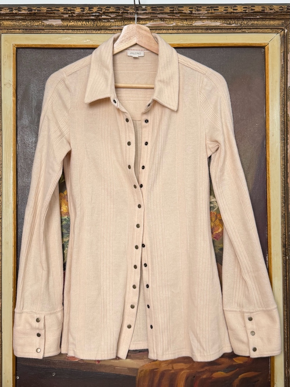 Pilcro Soft Cream Knit Top